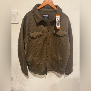 Dakine Olive Quilted Lightweight Shirt Jacket